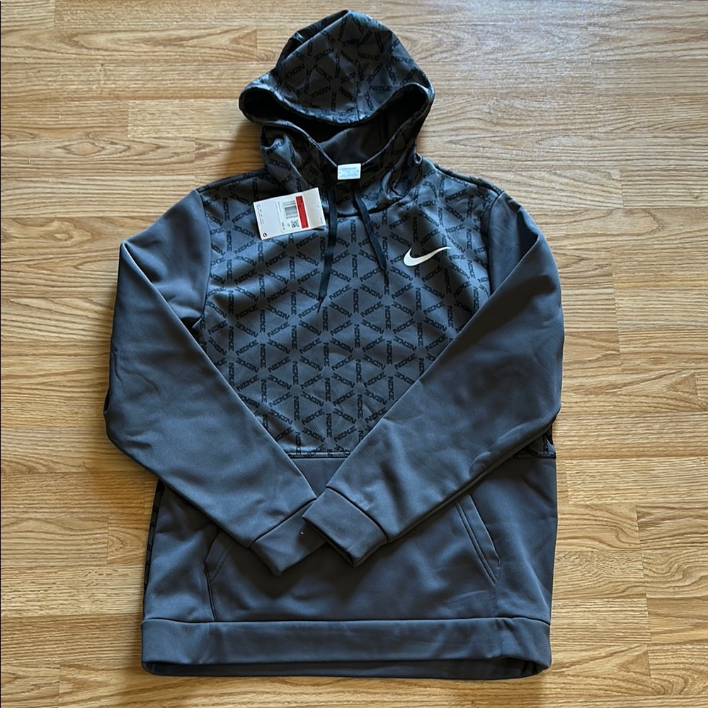 Nike Charcoal Hoodie with Geometric Pattern